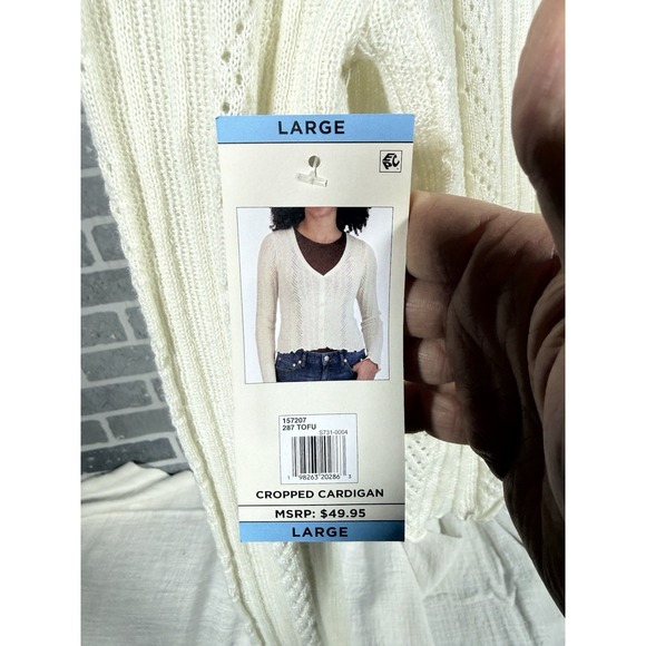 Aeropostale Long Sleeve Cropped Cardigan Women's L NWT!! - Picture 3 of 3